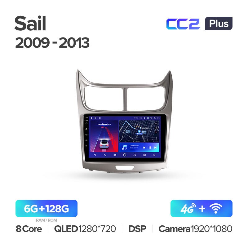 Штатная магнитола Teyes CC2PLUS для Chevrolet Sail 2009-2013 на Android 10