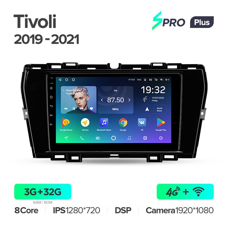 Штатная магнитола Teyes SPRO+ для SsangYong Tivoli 2019-2021 на Android 10