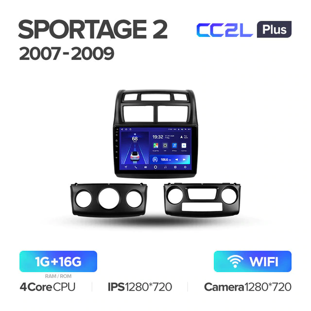 Штатная магнитола Teyes CC2L PLUS для KIA Sportage 2 JE KM 2007-2009 на Android 8.1