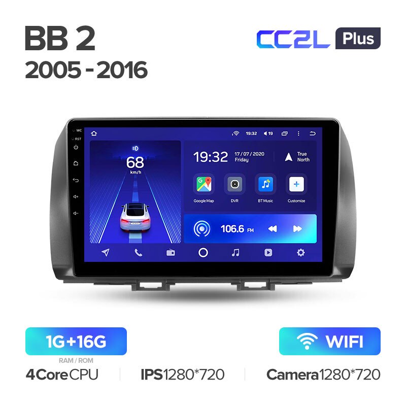 Штатная магнитола Teyes CC2L PLUS для Toyota bB 2 QNC20 2005-2016 на Android 8.1