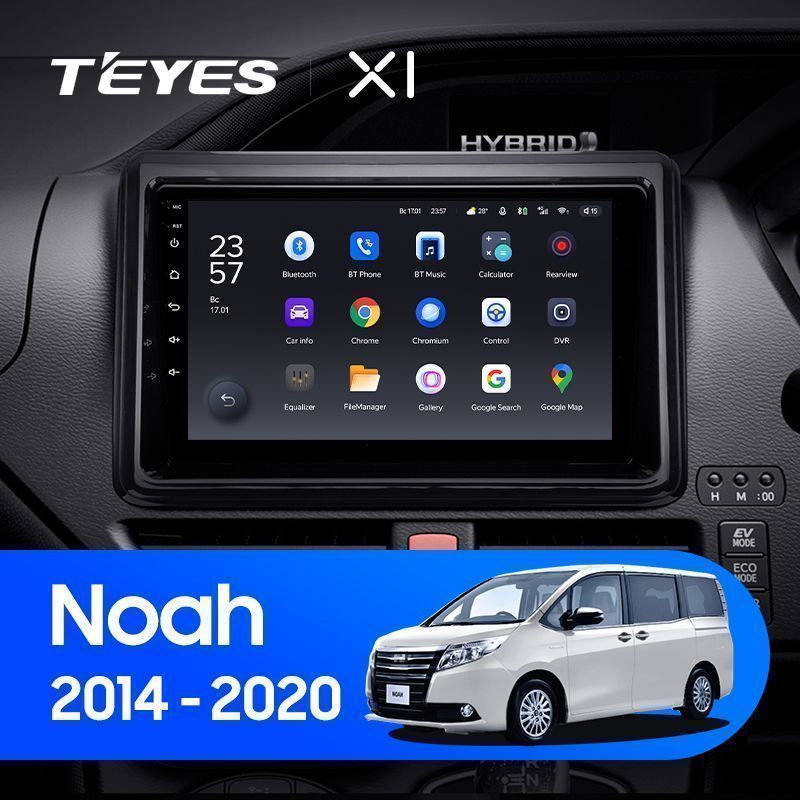 Штатная магнитола Teyes X1 для Toyota Noah R80 2014-2020 на Android 10