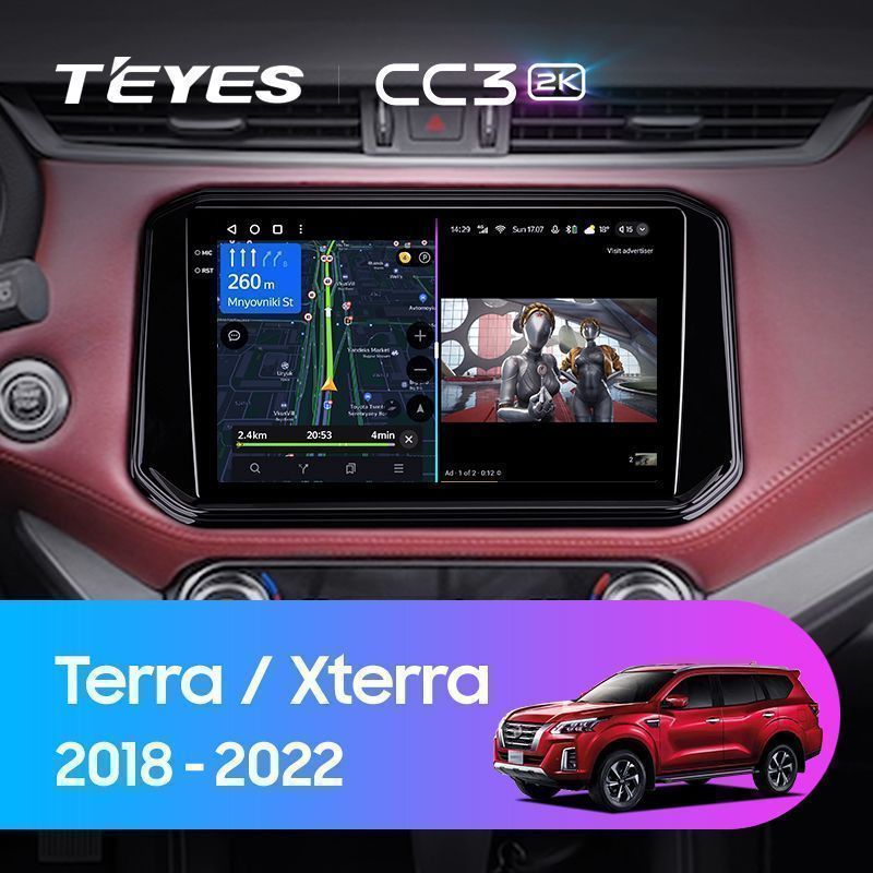 Штатная магнитола Teyes CC3 2K для Nissan Terra/Xterra 2018-2022 на Android 10