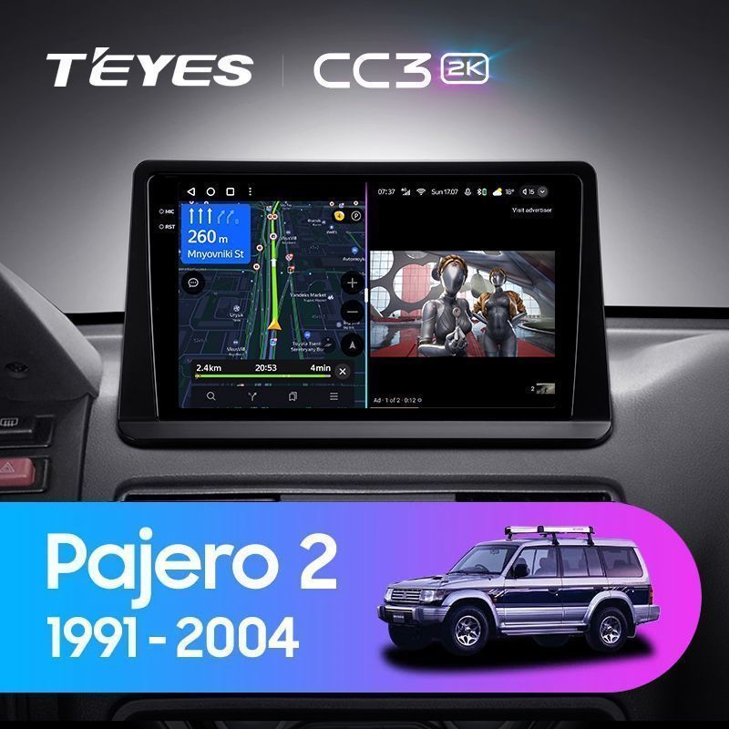 Штатная магнитола Teyes CC3 2K для Mitsubishi Pajero 2 V30 V40 V20 1991-2004 на Android 10