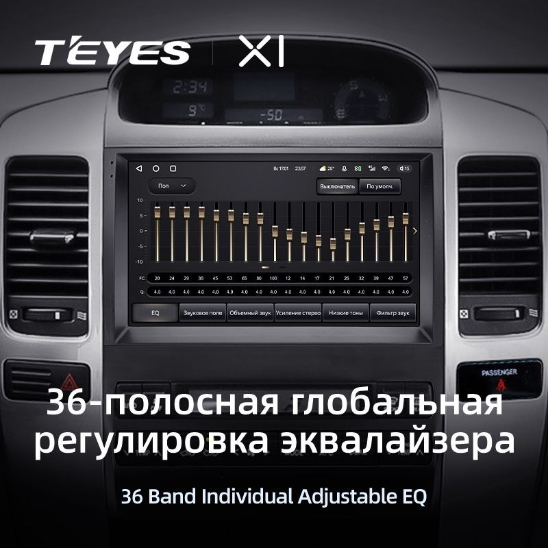 Штатная магнитола Teyes X1 для Toyota Land Cruiser Prado 120 III 2002-2009 на Android 10