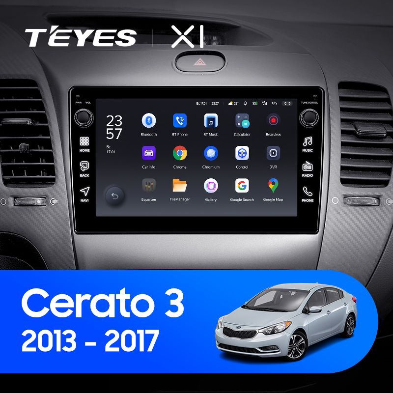 Штатная магнитола Teyes X1 для KIA Cerato 3 YD 2013-2017 на Android 10