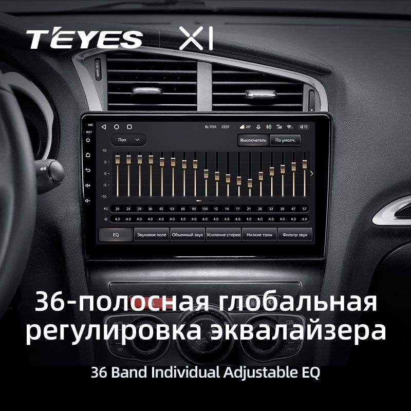 Штатная магнитола Teyes X1 для Citroen C4 2 B7 2013-2016 на Android 10