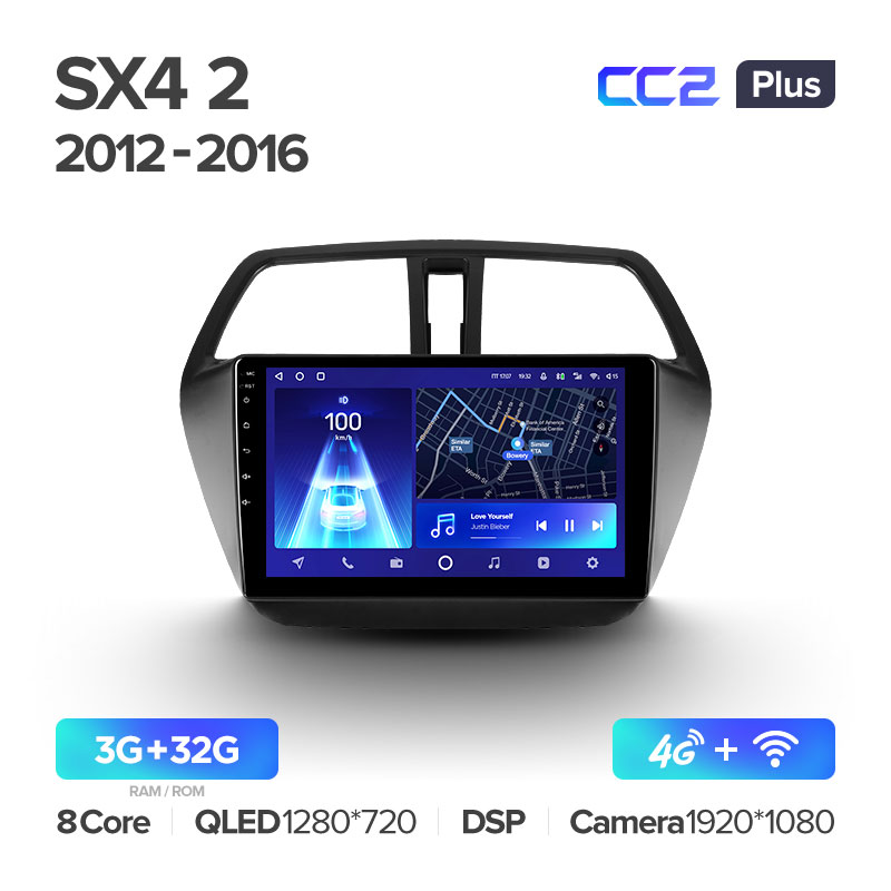 Штатная магнитола Teyes CC2PLUS для Suzuki SX4 2 S-Cross 2012-2016 на Android 10