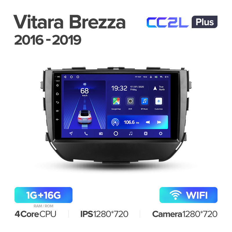 Штатная магнитола Teyes CC2L PLUS для Suzuki Vitara Brezza 2016-2019 на Android 8.1