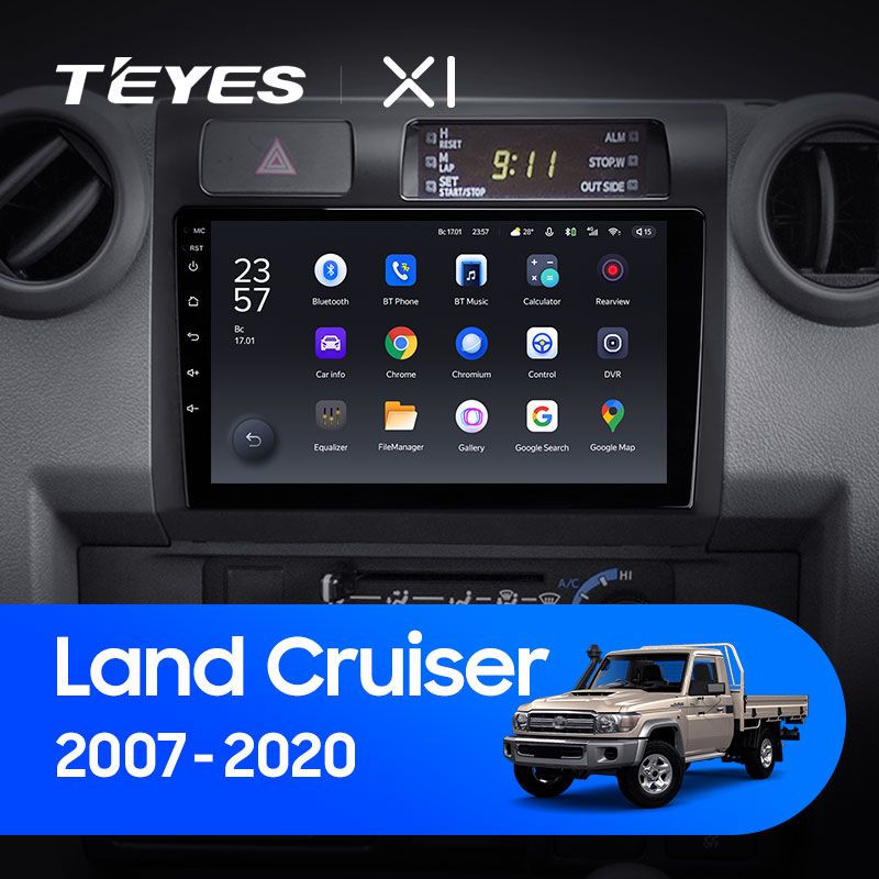 Штатная магнитола Teyes X1 для Toyota Land Cruiser LC 79 2007-2020 на Android 10