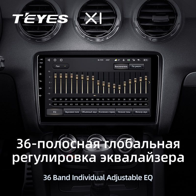 Штатная магнитола Teyes X1 для Audi TT 2 8J 2006 - 2014 на Android 10