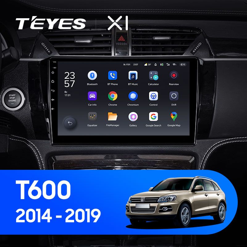 Штатная магнитола Teyes X1 для Zotye T600 2014-2019 на Android 10