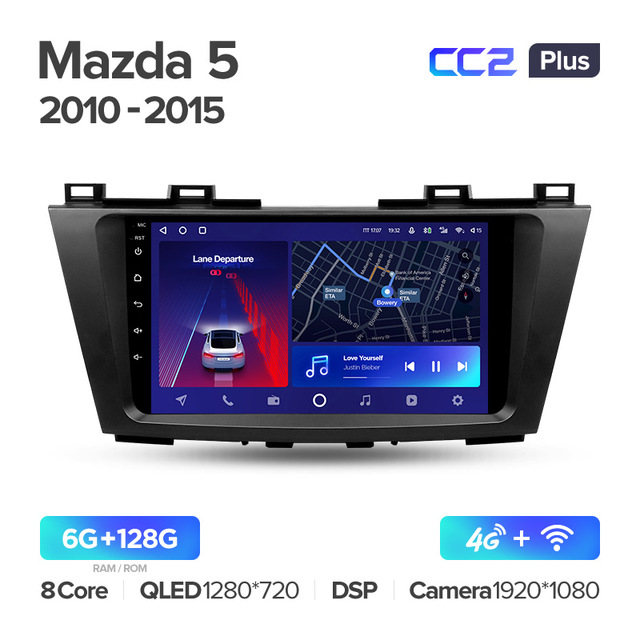 Штатная магнитола Teyes CC2PLUS для Mazda 5 II CW 2010-2015 на Android 10