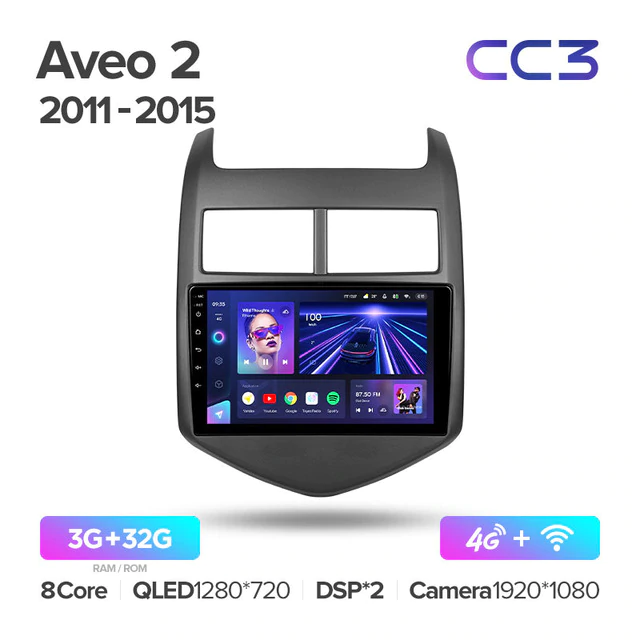 Штатная магнитола Teyes CC3 для Chevrolet Aveo 2 2011-2015 на Android 10