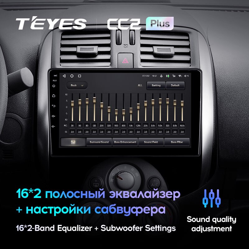 Штатная магнитола Teyes CC2PLUS для Nissan Sunny Versa C17 2012-2014 на Android 10