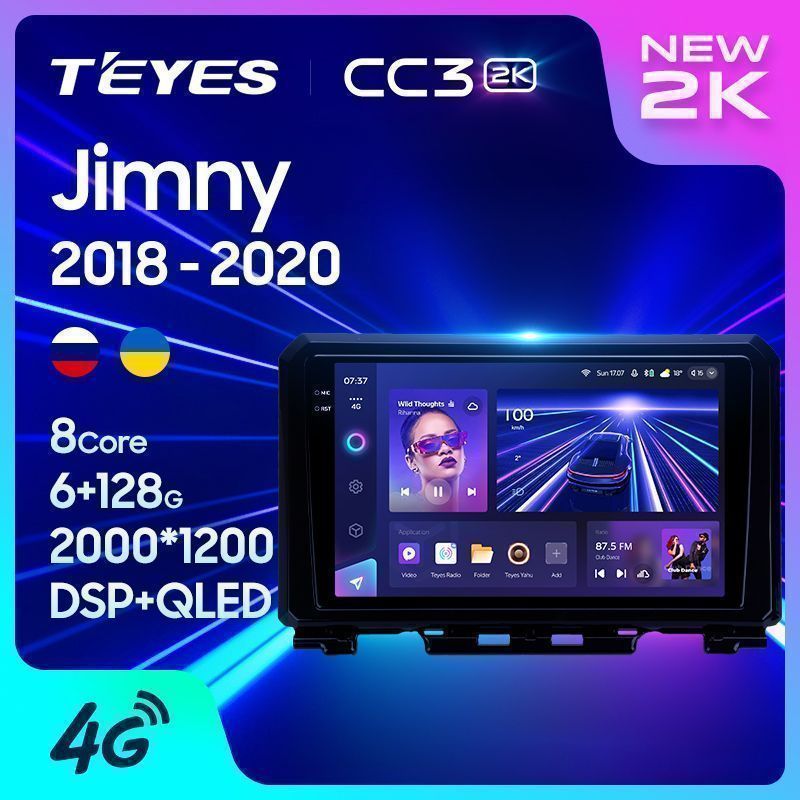 Штатная магнитола Teyes CC3 2K для Suzuki Jimny JB64 2018-2020 на Android 10