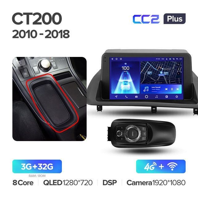 Штатная магнитола Teyes CC2PLUS для Lexus CT CT200 CT200h 2010 - 2018 на Android