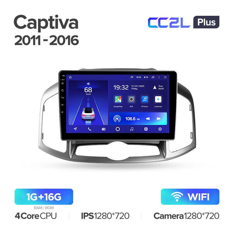 Штатная магнитола Teyes CC2L PLUS для Chevrolet Captiva 1 2011-2016 на Android 8.1