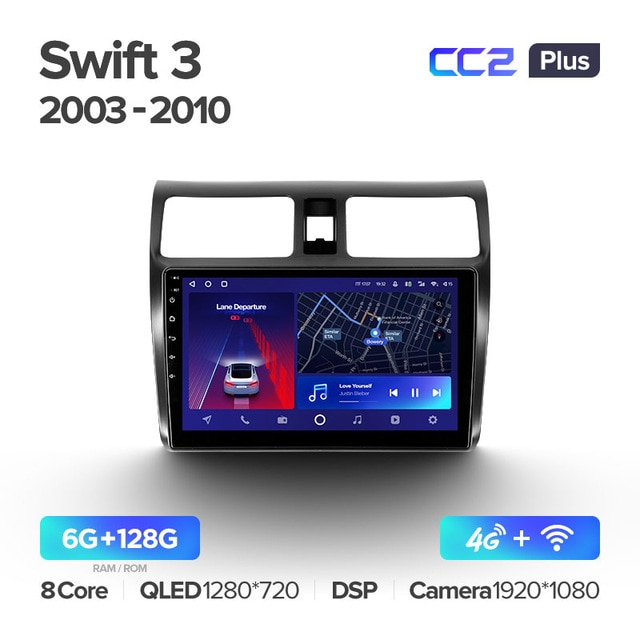 Штатная магнитола Teyes CC2PLUS для Suzuki Swift 3 2003-2010 на Android 10