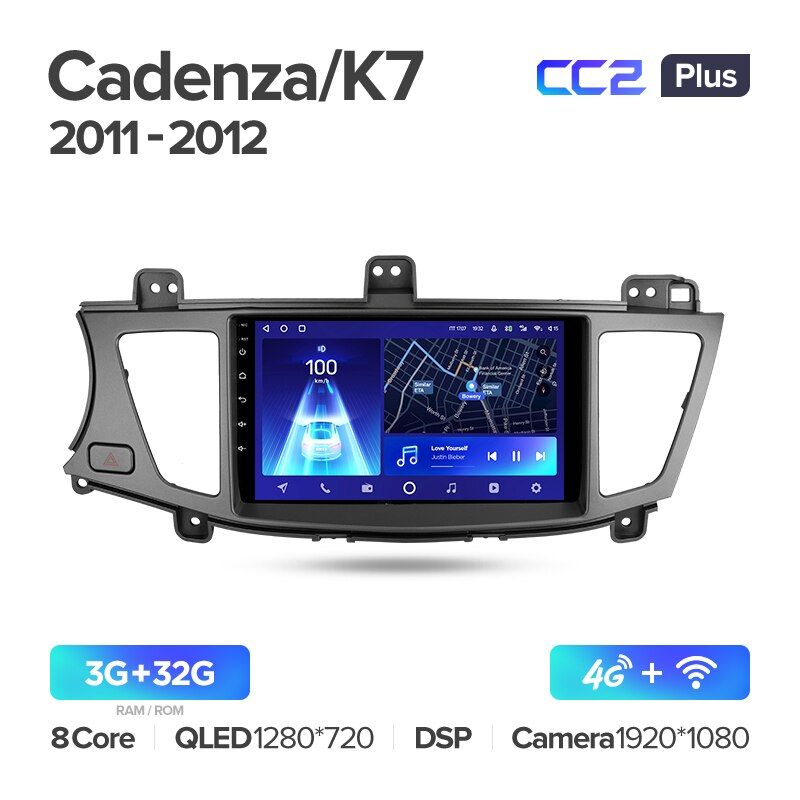 Штатная магнитола Teyes CC2PLUS для KIA Cadenza K7 2011-2012 на Android 10