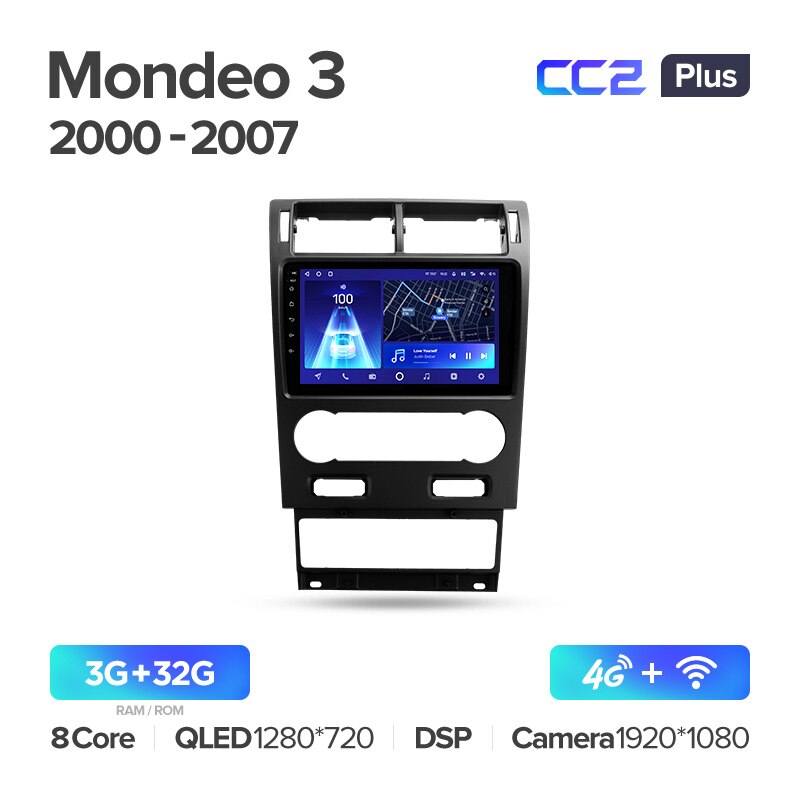 Штатная магнитола Teyes CC2PLUS для Ford Mondeo 3 2000-2007 на Android 10