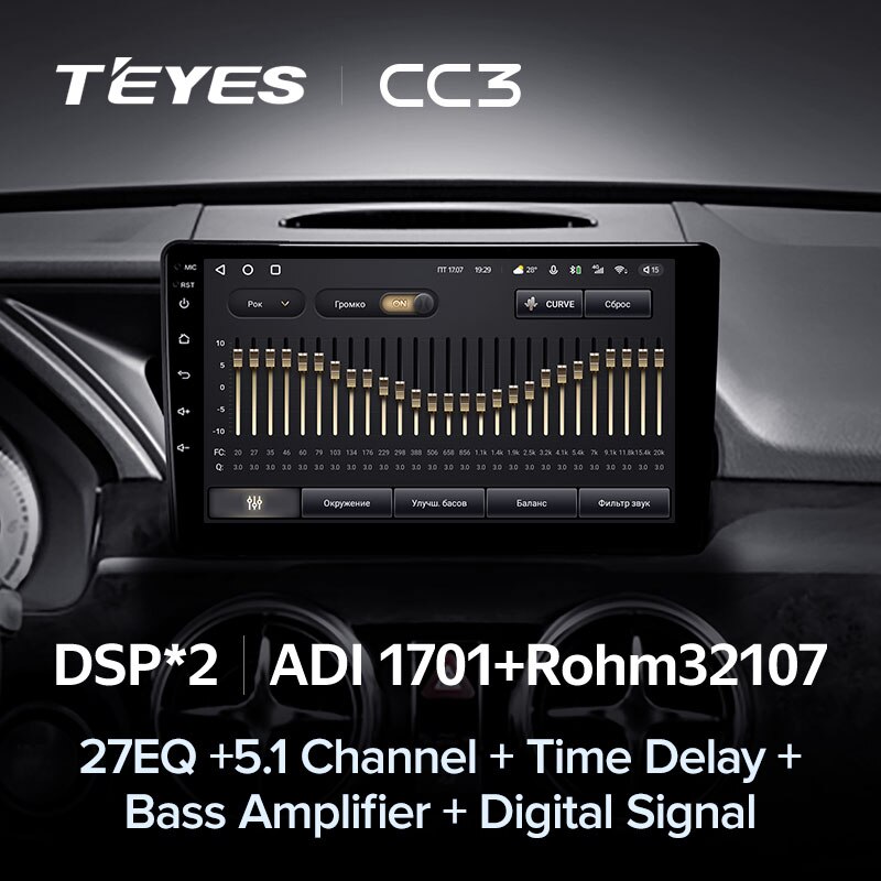 Штатная магнитола Teyes CC3 для Mercedes-Benz GLK-Class X204 2012 — 2015 на Android 10