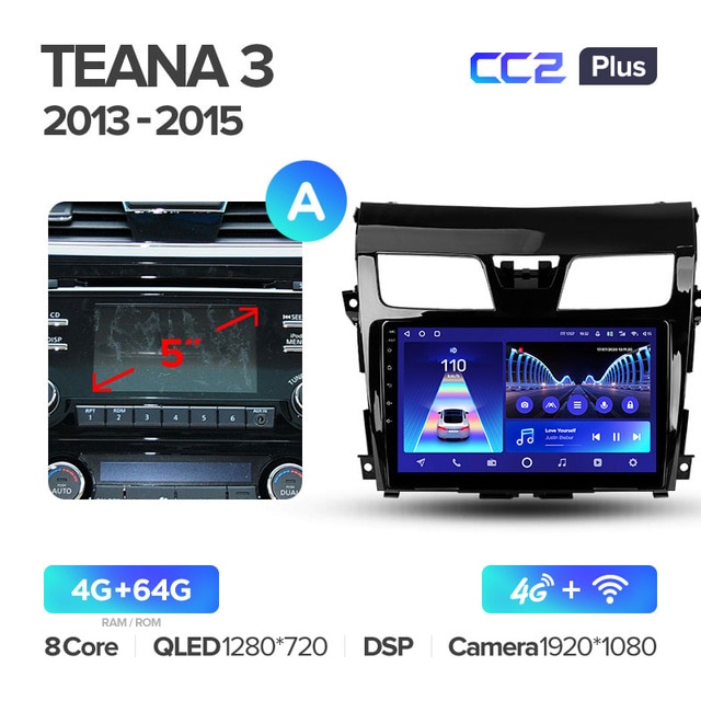 Штатная магнитола Teyes CC2PLUS для Nissan Teana J33 2013-2015 на Android 10