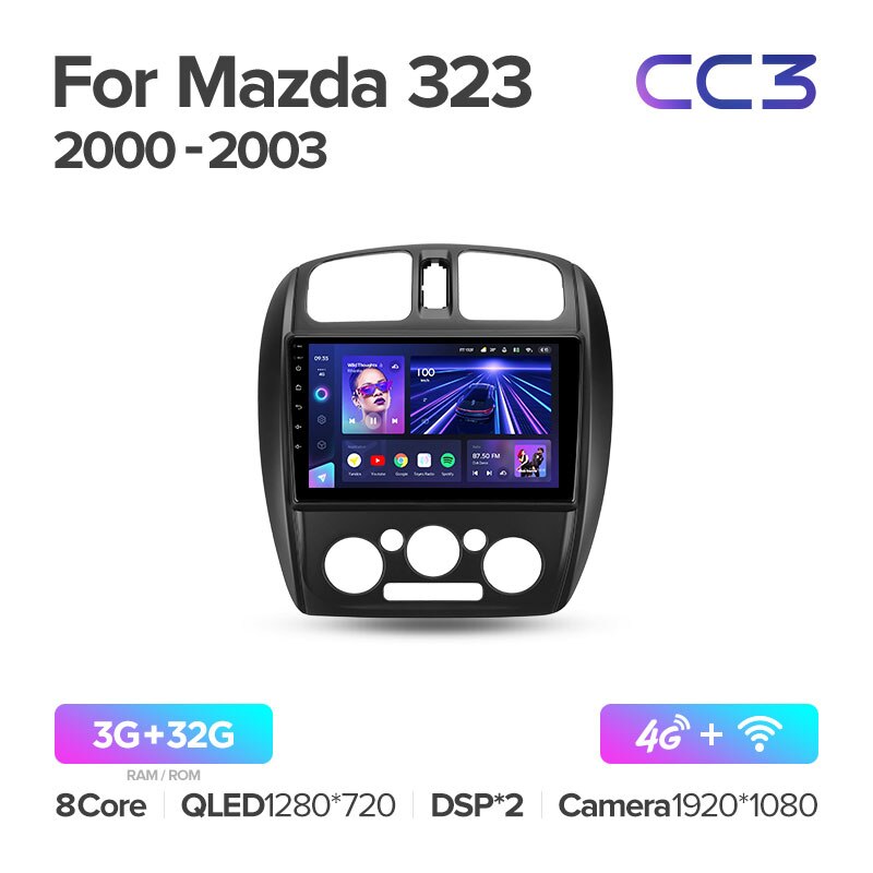 Штатная магнитола Teyes CC3 для Mazda 323 BJ 2000-2003 на Android 10