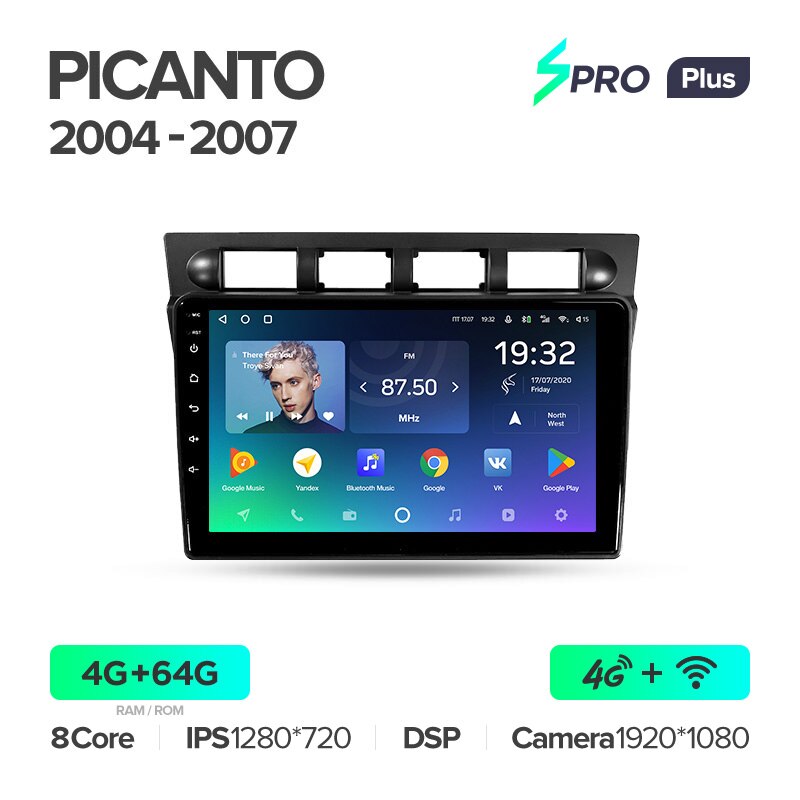 Штатная магнитола Teyes SPRO+ для KIA Picanto 2004-2007 на Android 10