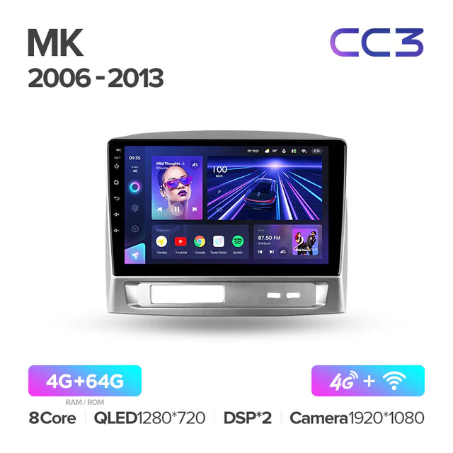 Штатная магнитола Teyes CC3 для Geely MK 1 2006 - 2013 на Android 10