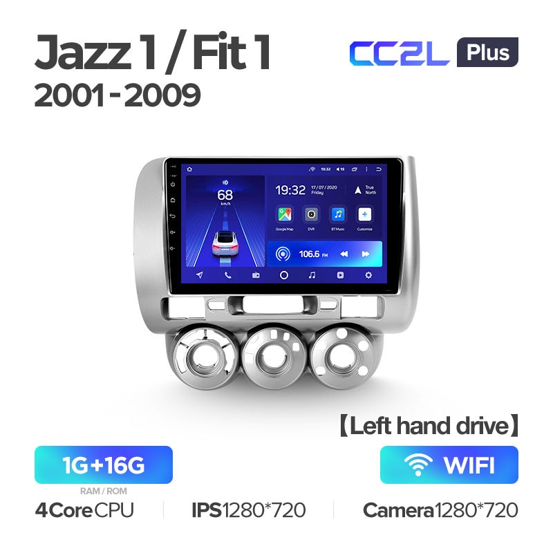 Штатная магнитола Teyes CC2L PLUS для Honda Jazz 1 GD Fit 1 2001-2009 на Android 8.1