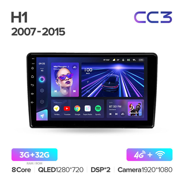 Штатная магнитола Teyes CC3 для Hyundai H1 TQ 2007-2015 на Android 10