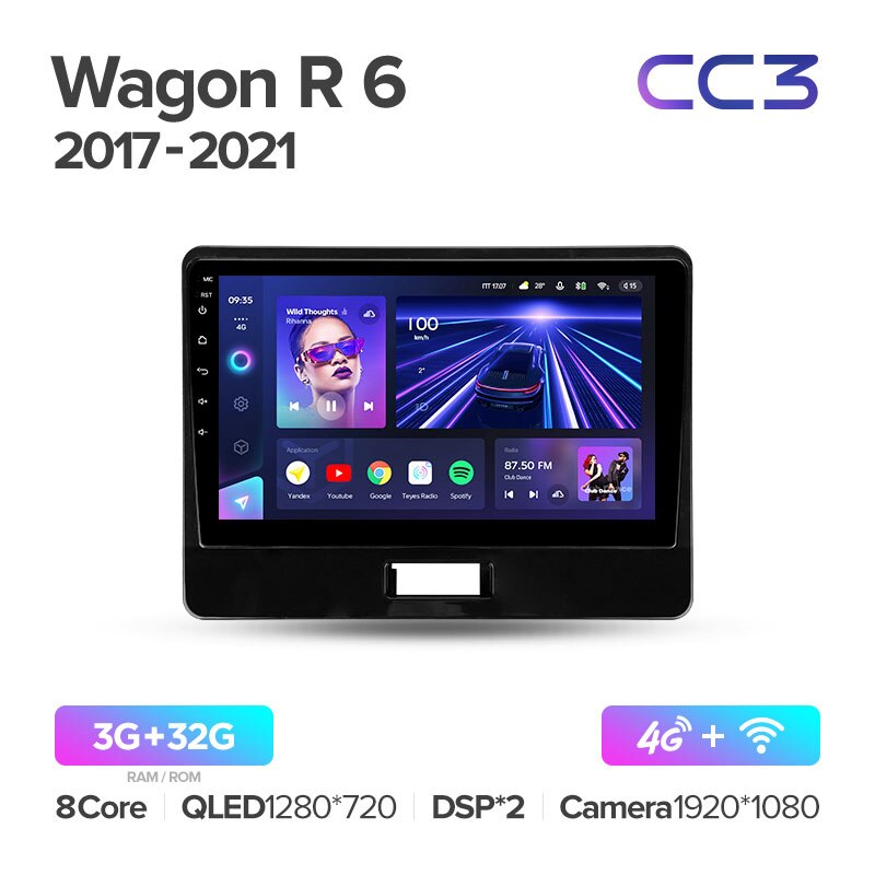 Штатная магнитола Teyes CC3 для Suzuki Wagon R 6 2017-2021 на Android 10