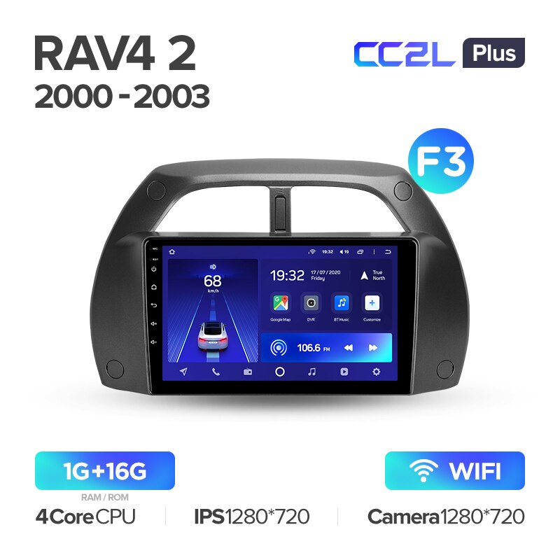 Штатная магнитола Teyes CC2L PLUS для Toyota RAV4 2 CA20 CA20W XA20 2000-2003 на Android 8.1