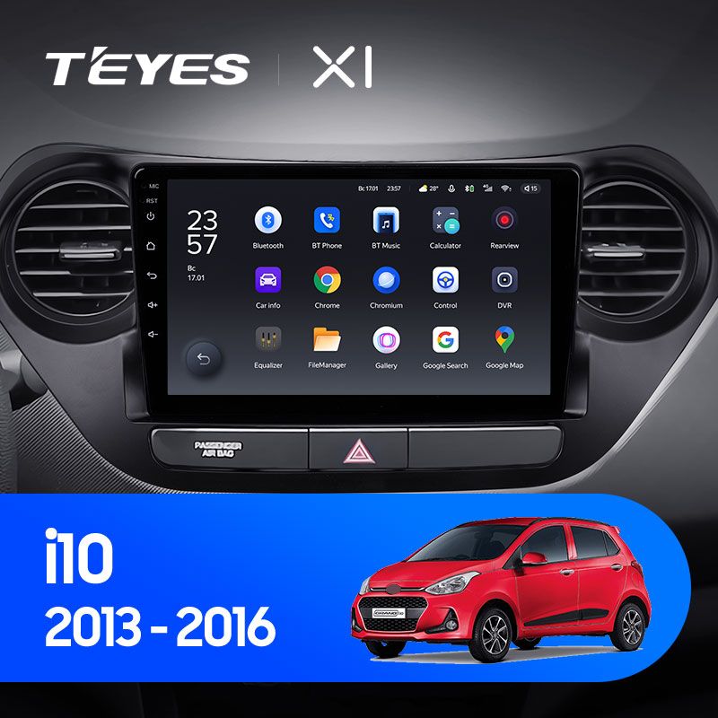 Штатная магнитола Teyes X1 для Hyundai I10 2013-2016 на Android 10