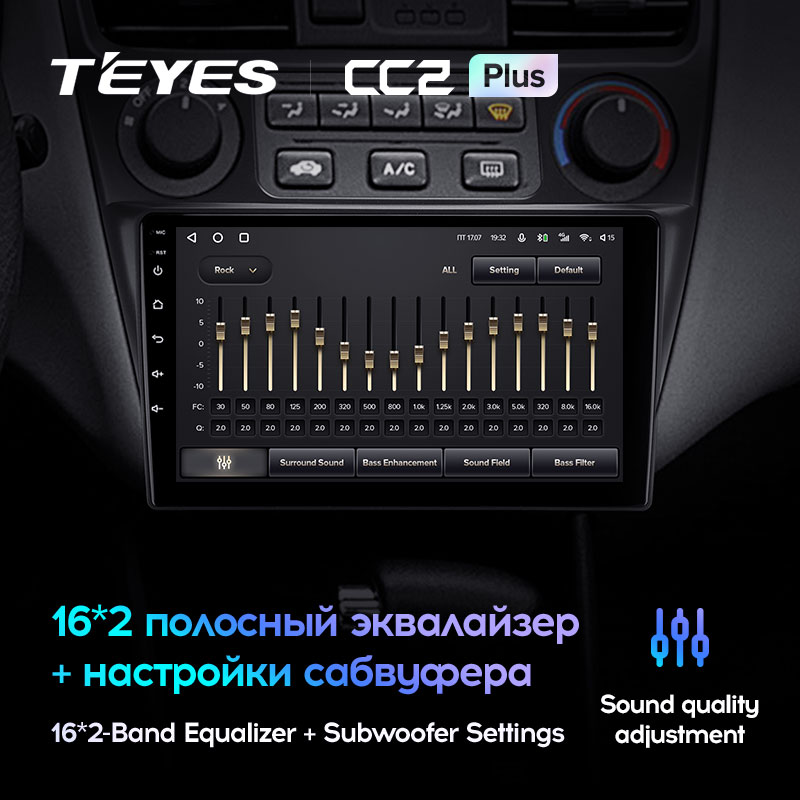 Штатная магнитола Teyes CC2PLUS для Honda Accord 6 1997-2002 на Android 10