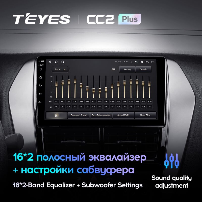 Штатная магнитола Teyes CC2PLUS для Toyota Yaris Vios 2017-2020 на Android 10