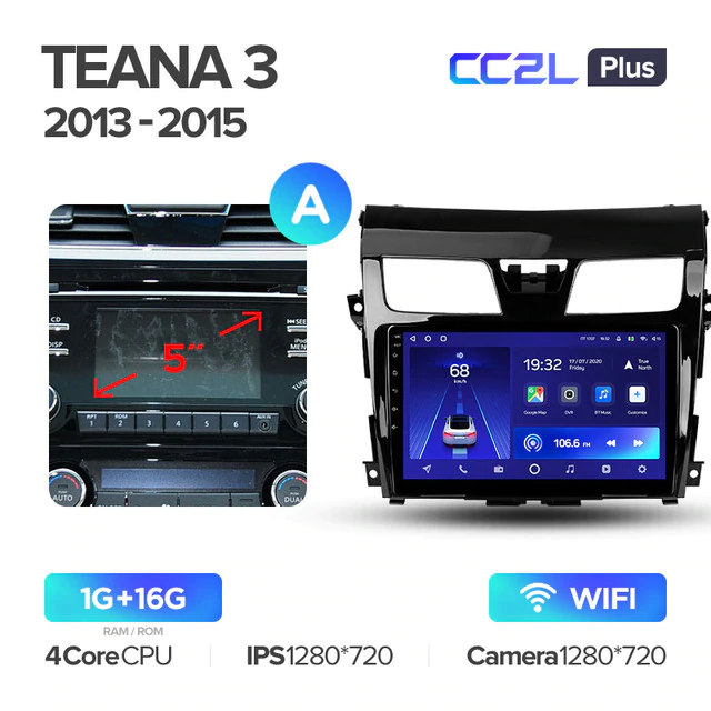 Штатная магнитола Teyes CC2L PLUS для Nissan Teana J33 2013-2015 на Android 8.1