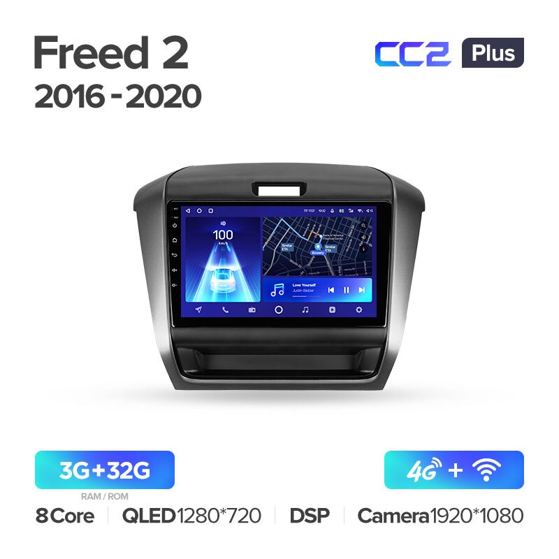Штатная магнитола Teyes CC2PLUS для Honda Freed 2 2016-2020 на Android 10