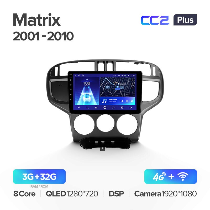 Штатная магнитола Teyes CC2PLUS для Hyundai Matrix 2001-2010 на Android 10
