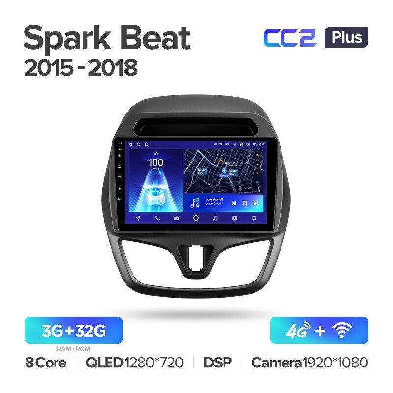 Штатная магнитола Teyes CC2PLUS для Chevrolet Spark Beat 2015-2018 на Android 10