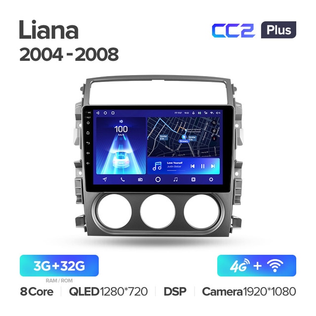 Штатная магнитола Teyes CC2PLUS для Suzuki Liana I 2004-2008 рестайлинг на Android 10