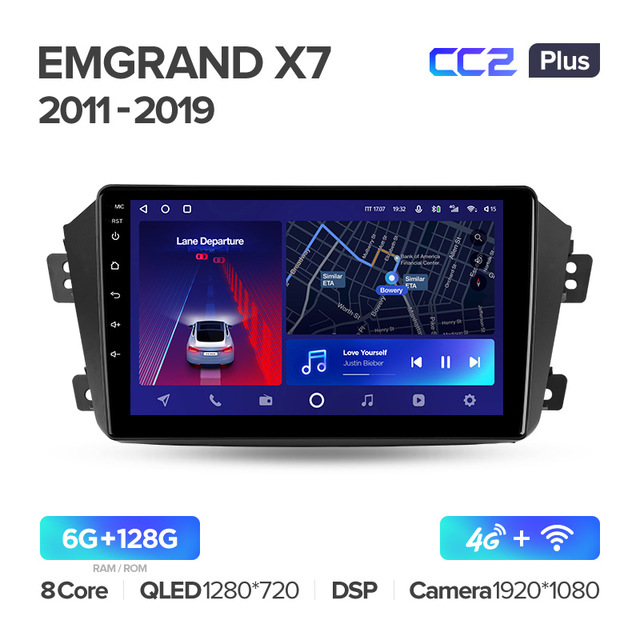 Штатная магнитола Teyes CC2PLUS для Geely Emgrand X7 1 GX7 EX7 2011 - 2019 на Android 10