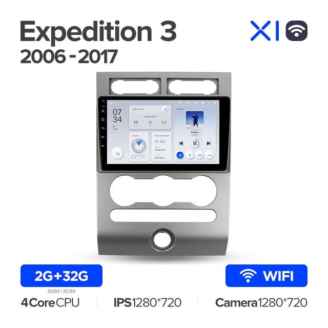 Штатная магнитола Teyes X1 для Ford Expedition 3 2006-2017 на Android 10