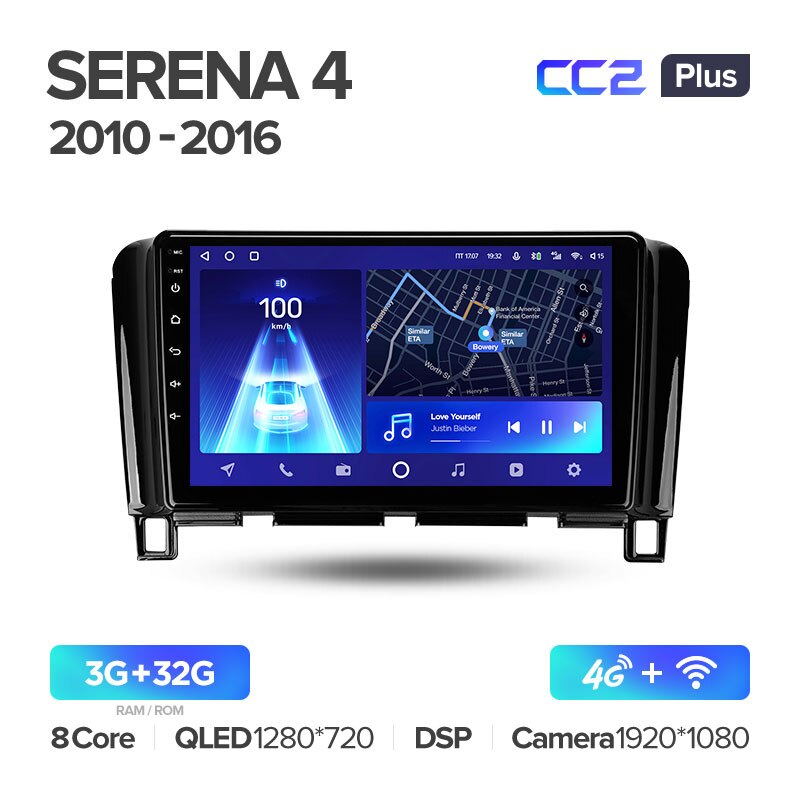 Штатная магнитола Teyes CC2PLUS для Nissan Serena 4 C26 2010-2016 на Android 10