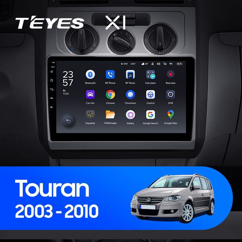 Штатная магнитола Teyes X1 для Volkswagen Touran 1 2003-2010 на Android 10