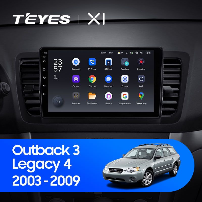 Штатная магнитола Teyes X1 для Subaru Outback 3 Legacy 4 2003-2009