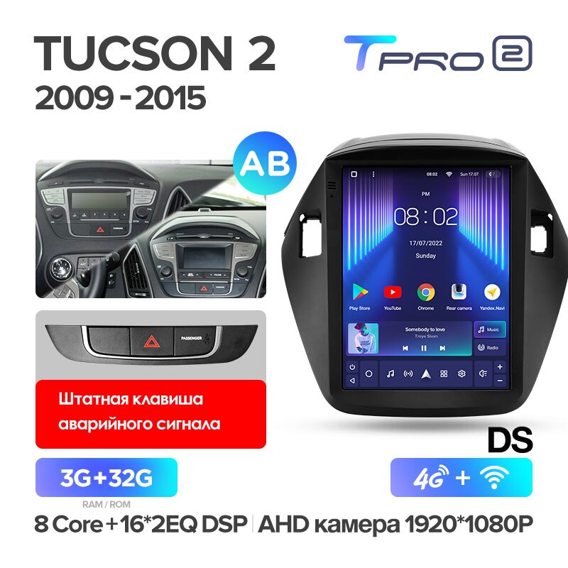 Штатная магнитола Teyes TPRO2 для Hyundai Tucson 2 LM IX35 2009-2015 на Android 10