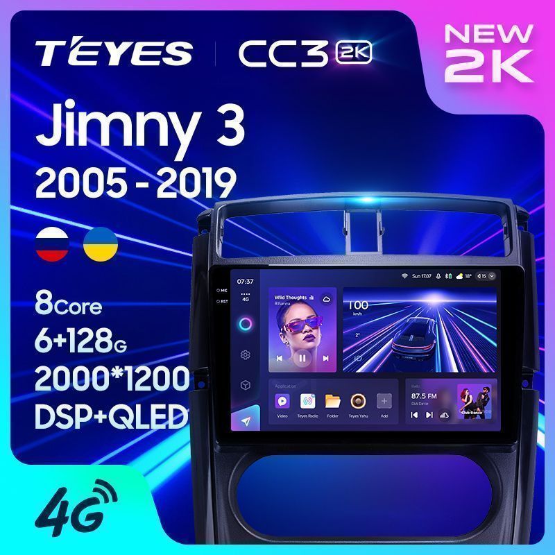 Штатная магнитола Teyes CC3 2K для Suzuki Jimny 3 2005-2019 на Android 10