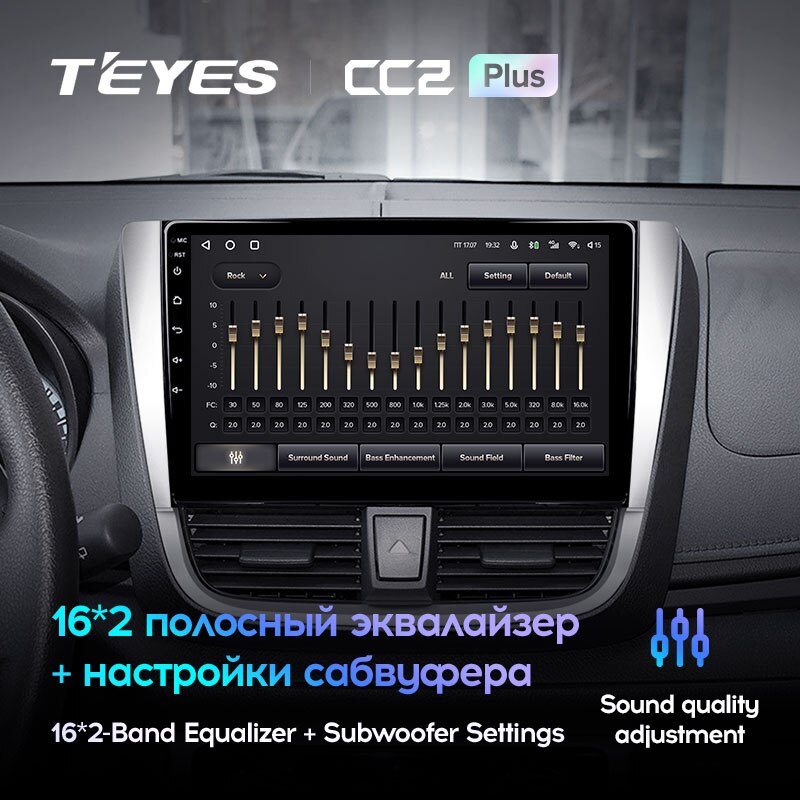 Штатная магнитола Teyes CC2PLUS для Toyota Vios Yaris L 2016-2019 на Android 10