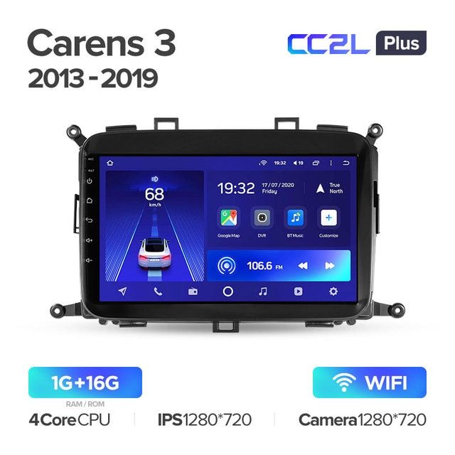 Штатная магнитола Teyes CC2L PLUS для Kia Carens RP 3 2013-2019 на Android 8.1